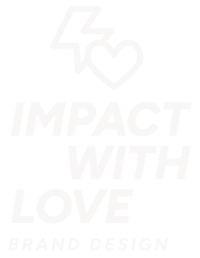 Impact with Love · Brand Design Logo in White