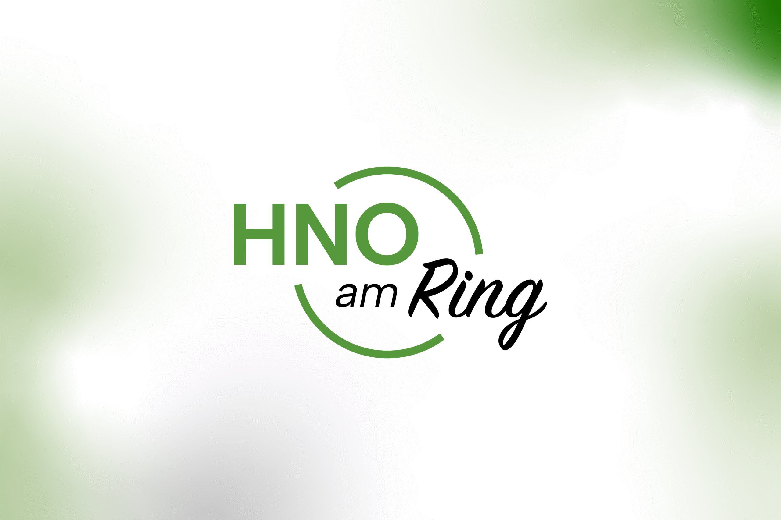 HNO am Ring Logo auf grün-weißem Hintergrund